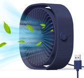 USB-ventilator, draagbaar, stil, 3 snelheden, verstelbaar, stroomvoorziening via USB, voor thuis en op kantoor