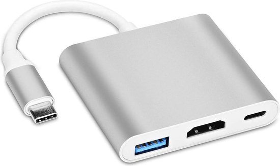 3-in-1 USB-C Hub Met HDMI 4K, USB 3.0 En 100W Power Delivery – Voor MacBook, IPad En Meer