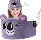Slaapmasker met Bluetooth en Hoofdtelefoon - Draadloos Muziek Luisteren tijdens Slapen met Microfoon - Verjaardagscadeau voor Kinderen - Reizen Masker - Voor Jongens en Meisjes