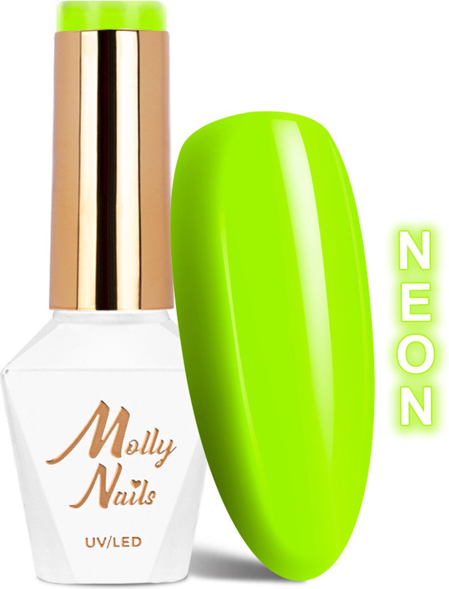Goedkoopste Molly Nails Gellak Nr 335 Lemonade Neon - Hema/Di-Hema vrij - gellak - gelpolish - nagels - nagelstyliste - manicure - nagelverzorging - lak - gelnagels - gel - polish - 8 gr - Caramdia