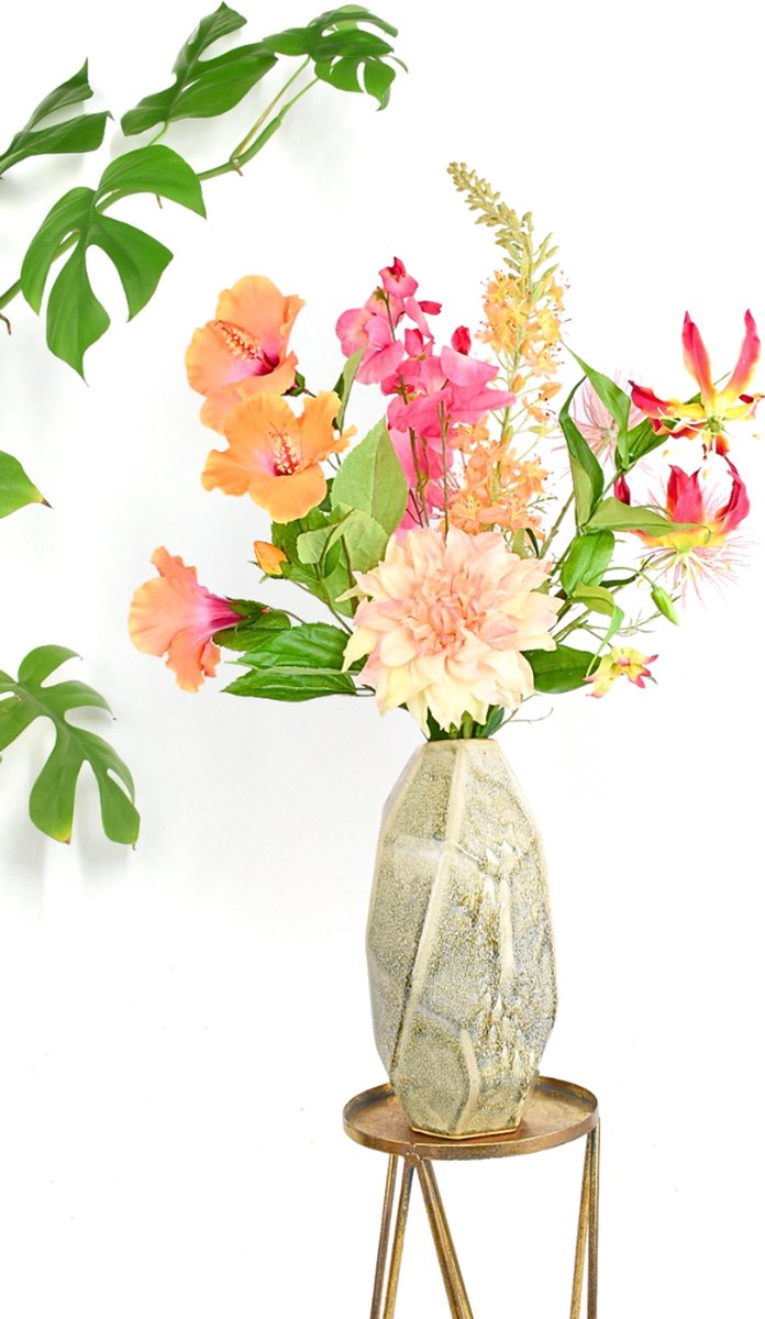Kunstboeket - Love Mix 70 Cm - Zijden Kunstbloemen - Nepbloemen - Kunstbloemen - Zijden Boeket - Natuurlijk Bloemen
