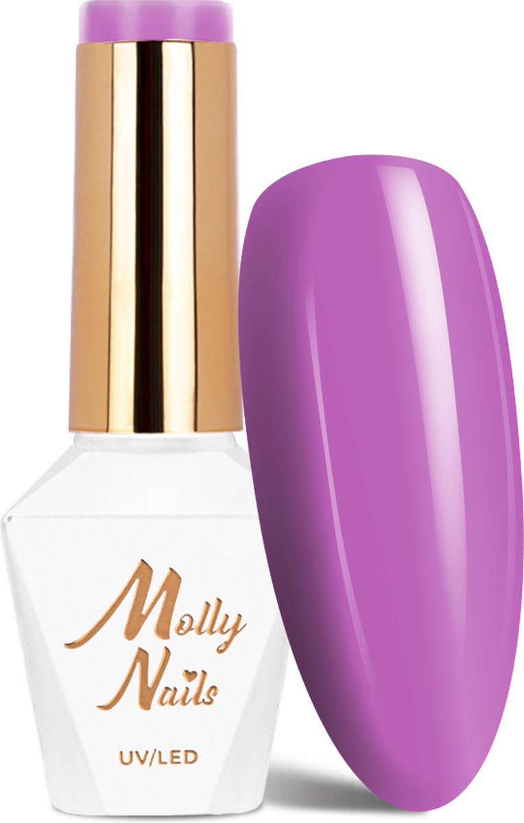 Goedkoopste Molly Nails Gellak Nr 334 Belly Dance - Hema/Di-Hema vrij - gellak - gelpolish - nagels - nagelstyliste - manicure - nagelverzorging - lak - gelnagels - gel - polish - 8 gr - Caramdia