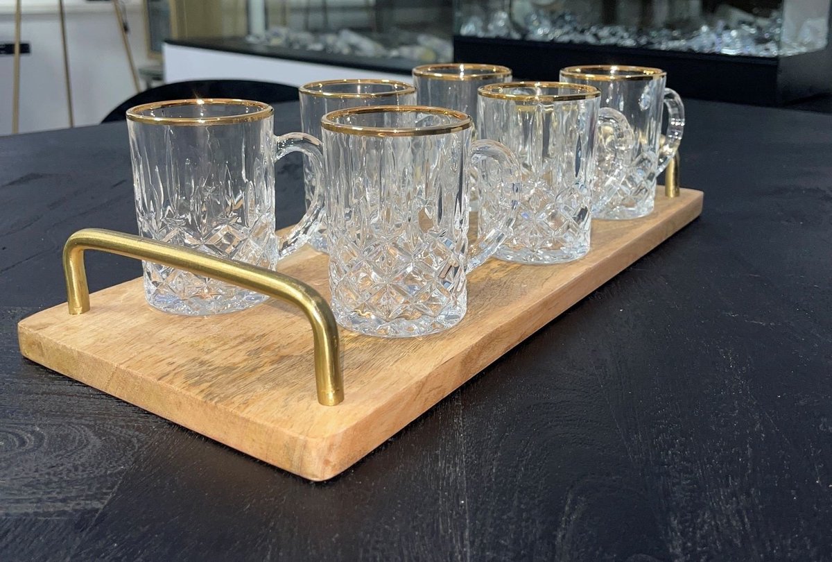 Luxe Theeglazen glazen met oor | Cappuccino glazen | Met handvat | Koffieglazen | Vaneeza theeglas | Set 6 stuks | 200 ml | — cadeau in Koken & Dineren - foto 3