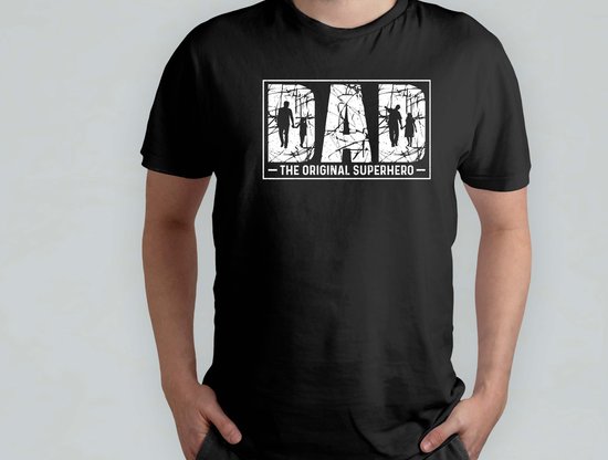 DAD The original Superhero - T Shirt - vader - dad - beste vader ter wereld - verjaardag - vaderdag - best dad in the world - father - liefde - cute