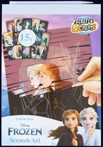 Scratch & Create - Disney Frozen - kraskunst - 15 kraskaarten - met kraspen - Elsa Anna