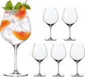 TEN® Gin Tonic Glazen van Hoogwaardig Kristalglas 750ml - 6 Stuks + eBook 42 Gin Tonic recepten - Cocktailglazen
