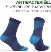 Norfolk Hardloopsokken - Anti Bacterieel Meryl Skinlife Compressie Sokken - Sportsokken - Hardlopen - Wielersokken - Fietssokken - Marine Blauw - 43-46 - Valencia SC