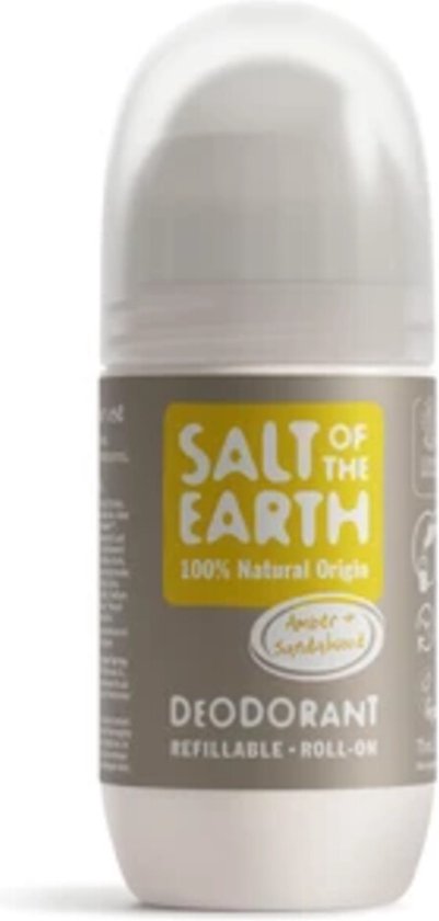 Salt of the Earth Natuurlijke Deodorant Roller Amber & Sandalwood 75 ml