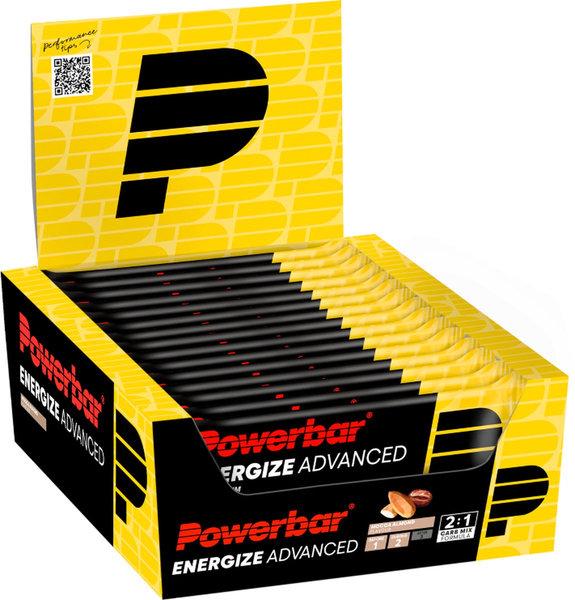 Goedkoopste Powerbar Energiereep | Energize Bar Advanced | Mocca Almond - 15x55g