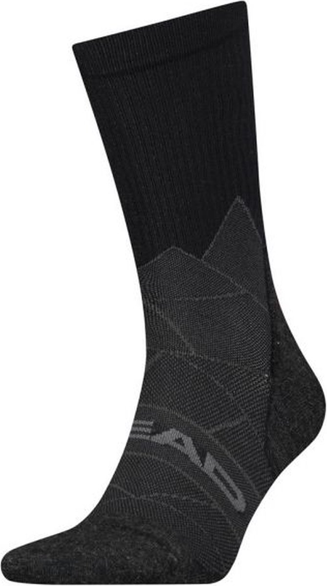 HEAD 2-Pack Wandelsokken Sportieve Unisex Heren Dames – 35-38 100001409 Zwart