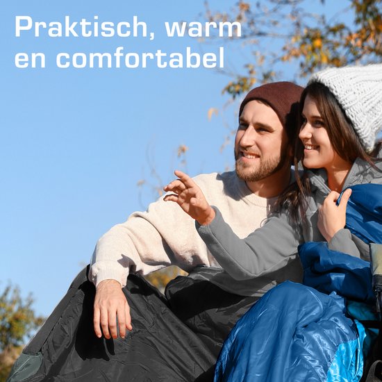 Active Era Premium Slaapzak – 250 GSM Vulling en Waterdicht – Met Binnenzak en Capuchon – 4 Seizoenen, voor Kamperen, Camping, Backpacken, Hiken, Festivals, Logeren, Buitenhuis – Volwassenen & Kinderen – 210x75cm Zwart — afbeelding 5