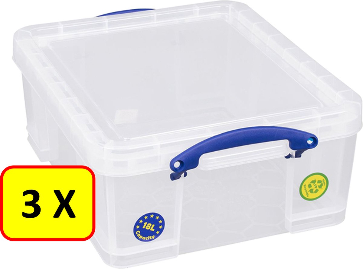 3 x Opbergbox Really Useful Box * 18 liter * 48x38x20cm