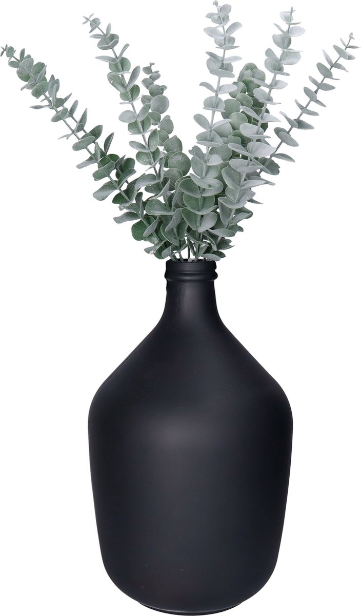 Bellatio Design Kunstplant takken Eucalyptus Cinera - 3x - 60 cm - 3 takken - kunst bladgroen - decoratief - zijdebloemen