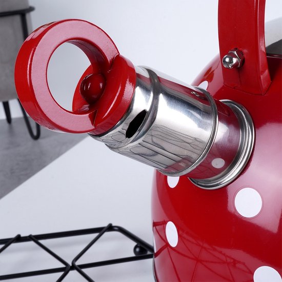 Vialli Design Bolla 8623 Waterkoker, 2,5 l, met fluitje van gepolijst staal