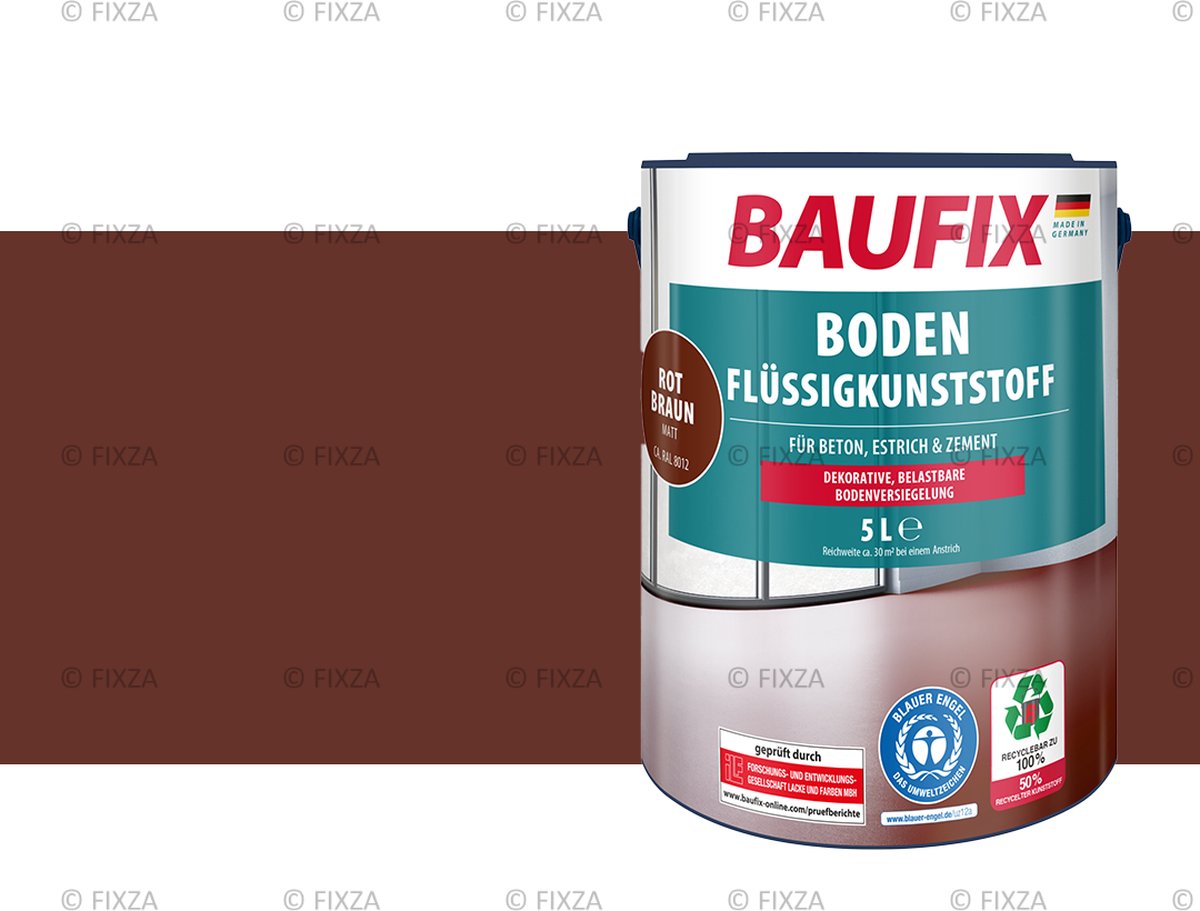 BAUFIX Betonvloer verf roodbruin 5 Liter