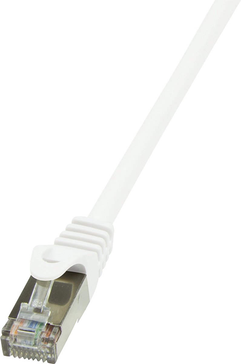 LogiLink CP2071S RJ45 Netwerkkabel, patchkabel CAT 6 F/UTP 5.00 m Wit Snagless 1 stuk(s)