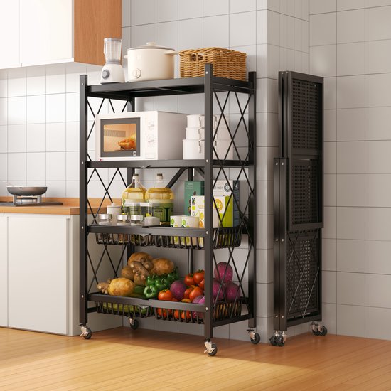 Velox Goods VL-522 Opbergrek - 4-laags, inklapbaar, met wielen