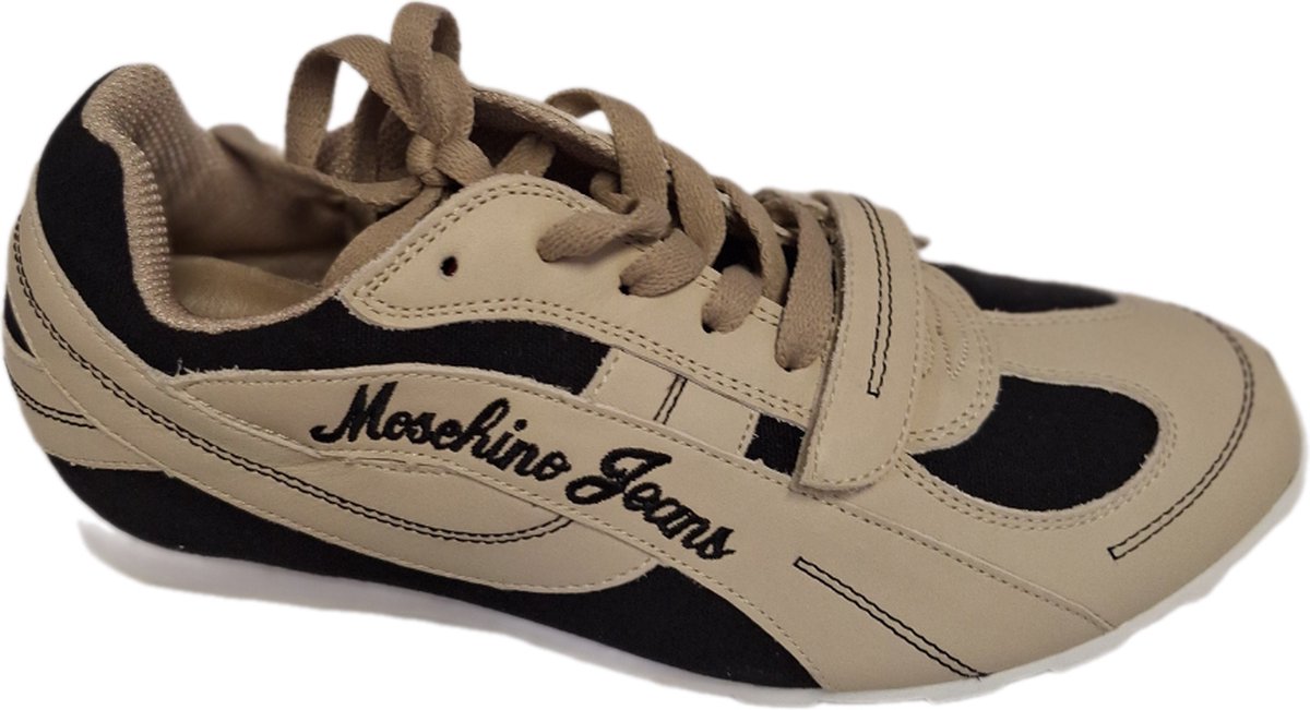 MOSCHINO SNEAKER-D.RUNNING-ECRU /NERO-SIZE 38