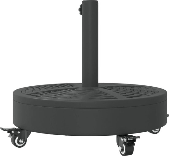 vidaXL Parasolvoet draagbaar gevuld met zand/water grijs