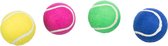 Trixie 4 gekleurde tennisballen - hondvriendelijke uitvoering zonder glasvezels en gasvulling - blauw, geel,groen en paars -