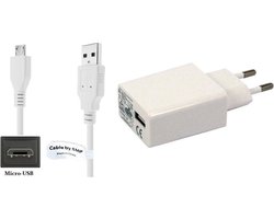 OneOne 2A lader + 1,5m extra sterke Micro USB kabel. TUV / GS 100% veilig. Oplader adapter past op Xiaomi P5 Quad, P6 Lite, P6 Pro, P7 Pro, P8 Energy, P8 Pro, P9 Energy, P9 Energy Lite, P9 Energy Mini, Redmi 9A, 9C, 9i, Poco C3