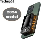 Bol.com Techspot© Magsafe Powerbank - 10000 mAh - 22.5W snellader - Batterij LED Display - Draadloos & met draad opladen - Apple... aanbieding