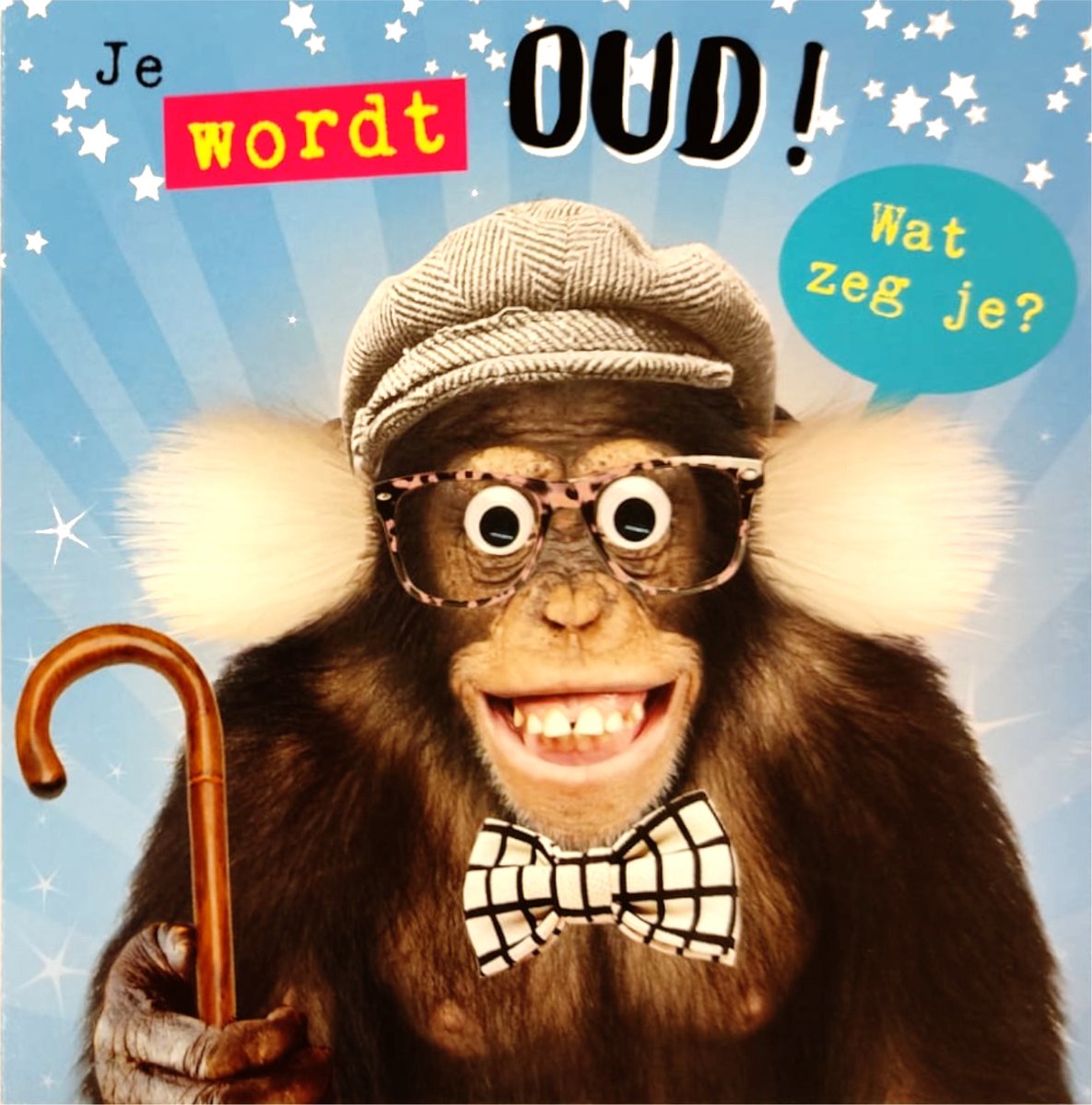 Kaart - Fun - Je wordt oud, chimpansee - C2775A