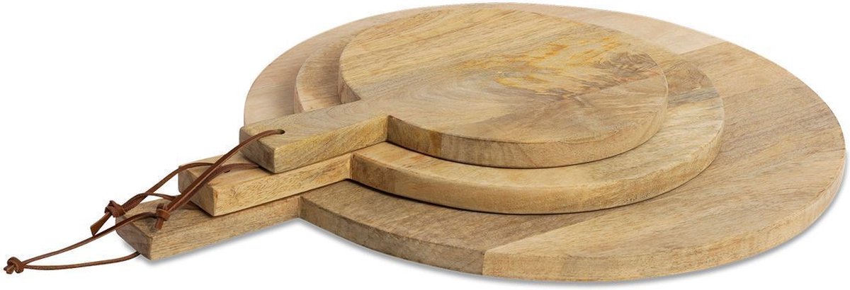 Nkuku - Houten Pizza Serveerplank - Borrelplank - Mangohout - 34.5 cm