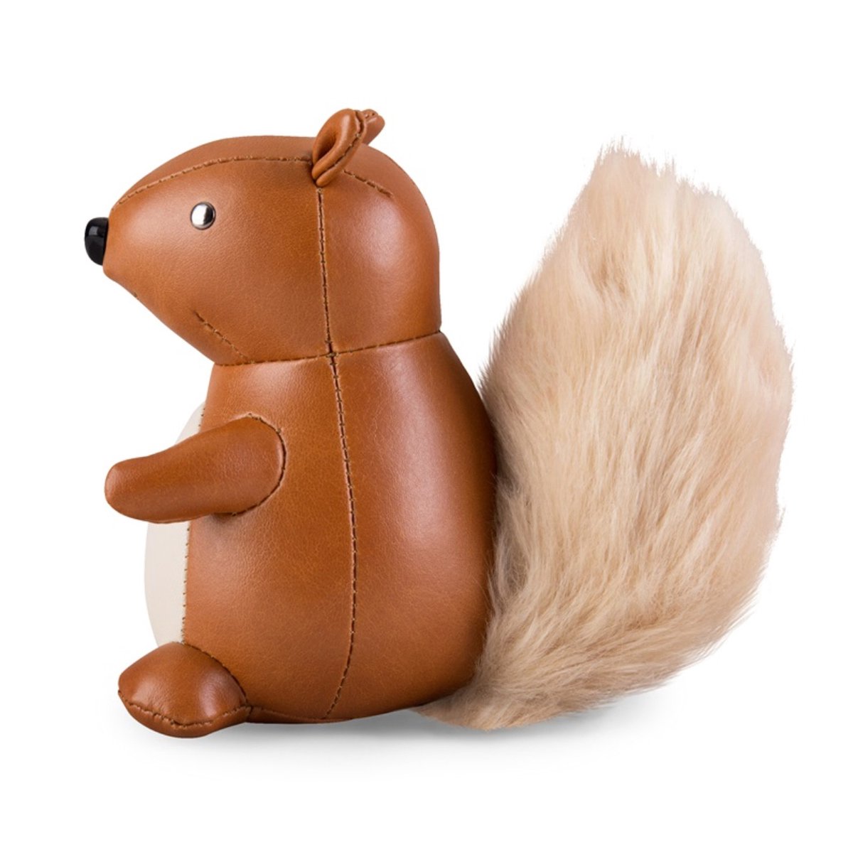 Zuny Paperweight-Eekhoorn-met-Pluimstaart bruin, graan-wit