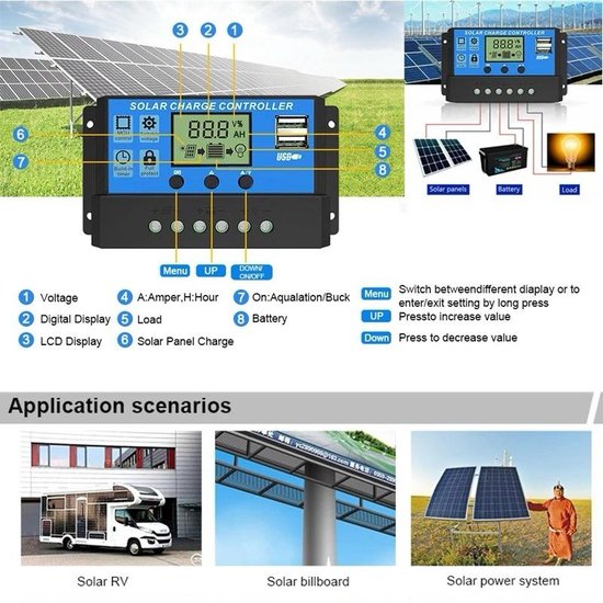 Flexibel Zonnepaneel - 10-15 Watt - 12V - Met 60a Controller - Draagbaar zonnepaneel - 43 x 20 cm Zonnepaneel van Flex — afbeelding 4