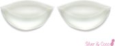 SilverAndCoco® - Kipfilet / Kipfilets BH pads silicone / Sticky bra / dames vullingen / padding vulling push up / cups wasbaar herbruikbaar - 2 stuks (1 paar) - Doorzichtig