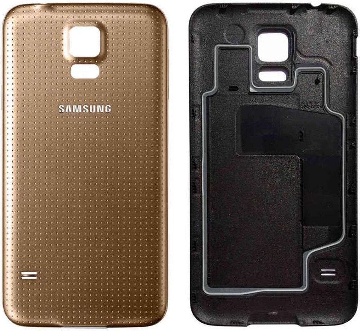 Voor Samsung Galaxy S5 SM-G900 batterij cover -achterkant - Goud
