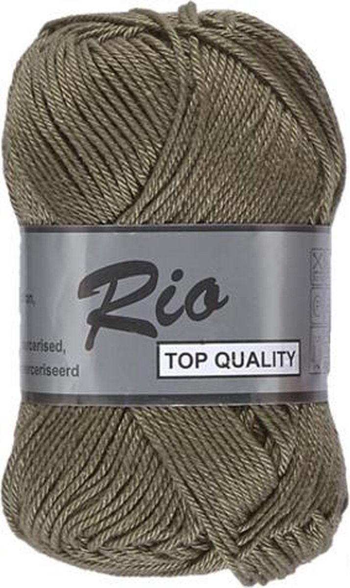 Lammy Yarns Rio katoen garen - donker mosgroen (027) - naald 3 a 3,5 mm - 5 bollen
