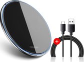 BAIK Qi Wireless Charger met LED 15 watt fast charger - Draadloze oplader - Qi lader Pad - iPhone - 15 / 14 / 13 / 12 / 11 / X / XR - Opladen Iphone - Opladen Samsung - S21 / S20 / S10 - Huawei - Airpods 2 / Galaxy Buds - Apple Watch- Oplaadstation
