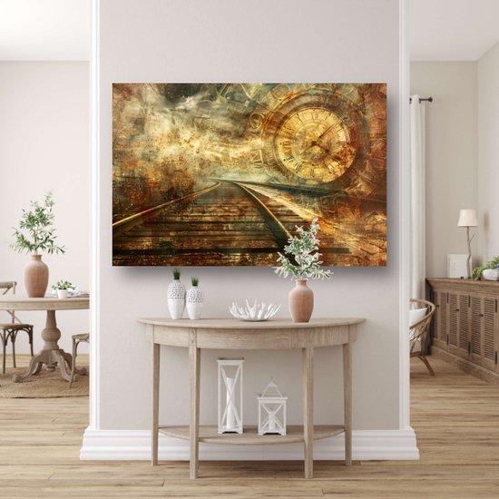 Peinture sur rail - Peinture de paysage - Peintures sur toile Temps - Tableaux classiques - Peintures sur toile - Toile décoration chambre 90x60 cm