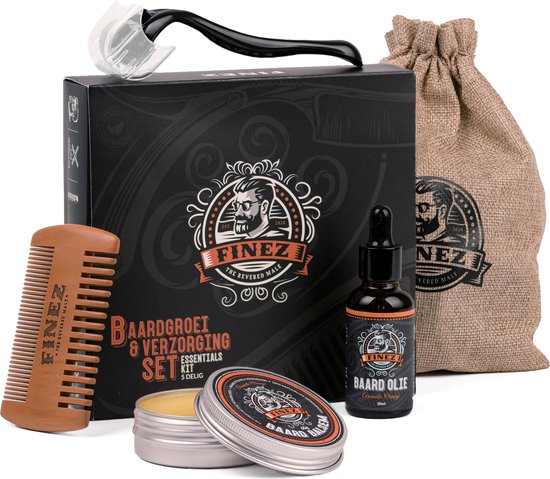 Finez Essentials Baardgroei Kit met Baardroller
