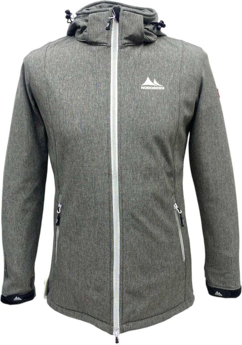 Nordberg Ronda Softshell Outdoor Zomerjas Dames Melange Grijs