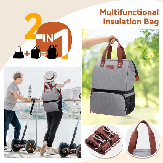 Koeltas, picknicktas, ingedikte lunchtas, opvouwbaar, waterdicht, lekvrije, geïsoleerde tas voor dranken en eten, geschikt voor kamperen, wandelen, strand, barbecue, picknick Koeltas, picknicktas, ingedikte lunchtas, opvouwbaar, waterdicht, lekvrije, geïsoleerde tas voor dranken en eten, geschikt voor kamperen, wandelen, strand, barbecue, picknick