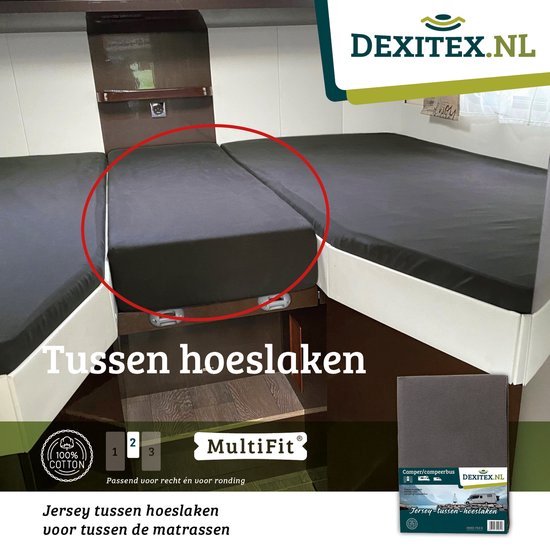 Dexitex 3 delige moltonset & 2 x hoeslakenset voor Caravan en camper