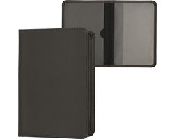 kwmobile hoes voor kentekenbewijs en rijbewijs - Beschermhoes met pasjeshouder in steengrijs - Imitatieleer