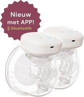 Bol.com Youha Dubbele draadloze borstkolven + App - Maat 24mm - Hands Free - Draadloos - Draagbare Borstkolf - Comfort Borstvoed... aanbieding