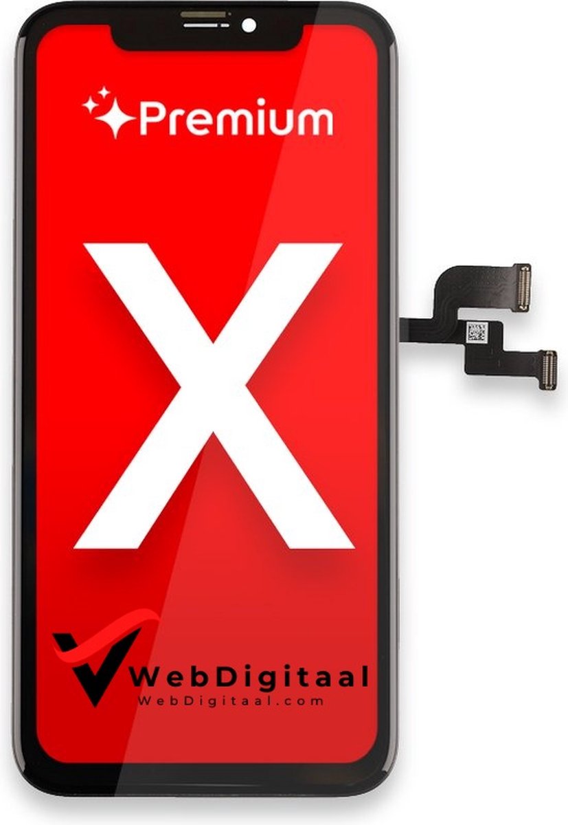 Geschikt Voor Apple iPhone X LCD Display + Touchscreen - Premium Kwaliteit - Zwart - Vervang Scherm - Scherm - Beelscherm - touchscreen - WebDigitaal
