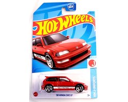 HOT WHEELS '90 HONDA CIVIC EF RED 96/250 1:64 HW J-IMPORTS 7/10