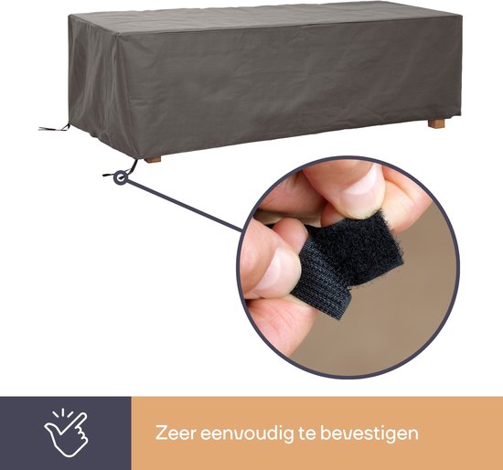 Perel Beschermhoes voor tuintafel 145 x 105 x 75 cm