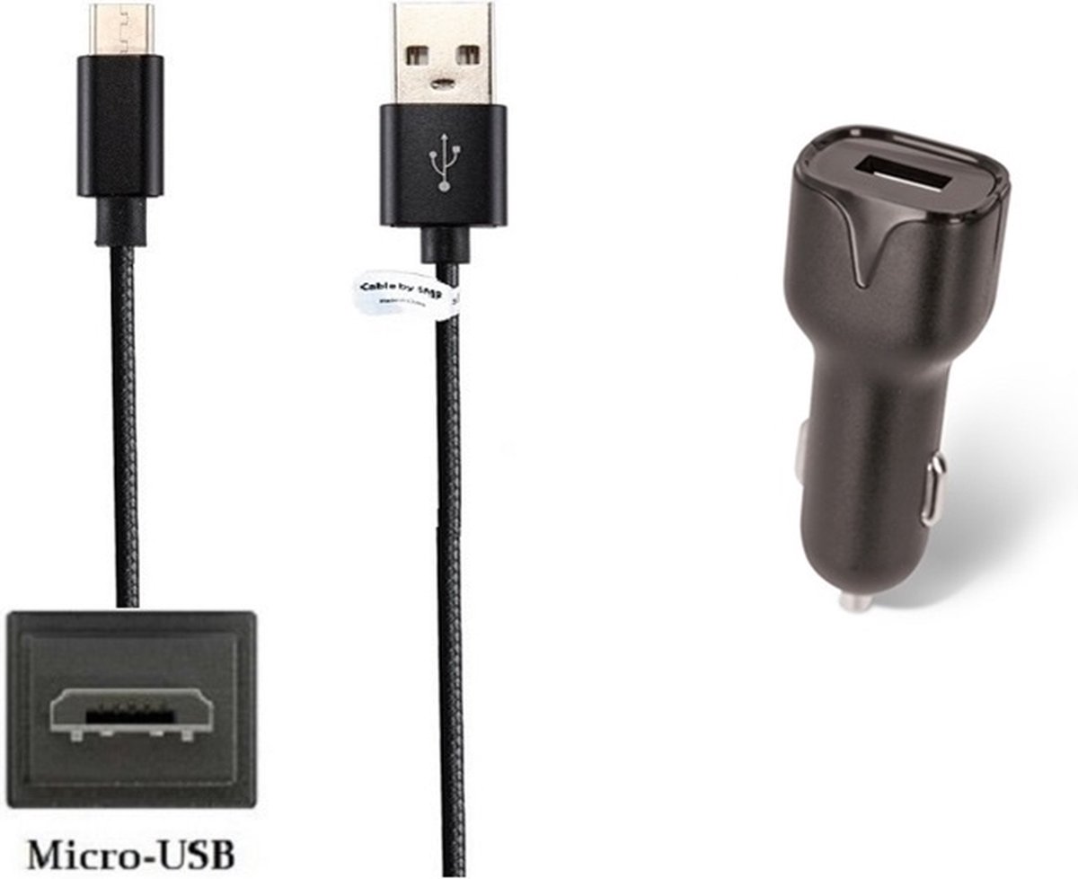 OneOne 2.1A Auto oplader + 2,0m standaard Micro USB kabel. Autolader adapter past op Kindle ( Amazon ) eReader Kindle 2 / 3 / 4 / 5 / DX, Paperwhite (de eerste versie), Voyage, Kindle 6 E Ink, Fire HD / HD 6 / HD 10, Oasis