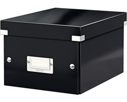 Leitz WOW Click & Store Kleine Opbergdoos - 84% Gerecycled Karton - 22 x 28.2 cm (BxHxD) - voor A5 Formaten - Zwart