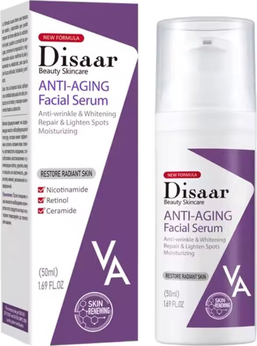 Goedkoopste Retinol & Nicotinamide Gezichtsserum - anti-aging serum - fijne lijntjes verminderen - rimpels verminderen - huidverjonging - celvernieuwing stimuleren - acne littekens behandelen - zijdezachte textuur - kalmerend en hydraterend - huid versterken