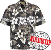 Hawaii Blouse Mannen - Shirt - Hemd - 100% Katoen - Overhemd Heren Korte Mouw - Made in Hawaii "Maui Mystiek" Maat XXL