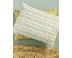 English Home Kussensloop - 100% katoen - 50x70 cm - 2 stuks - Geel