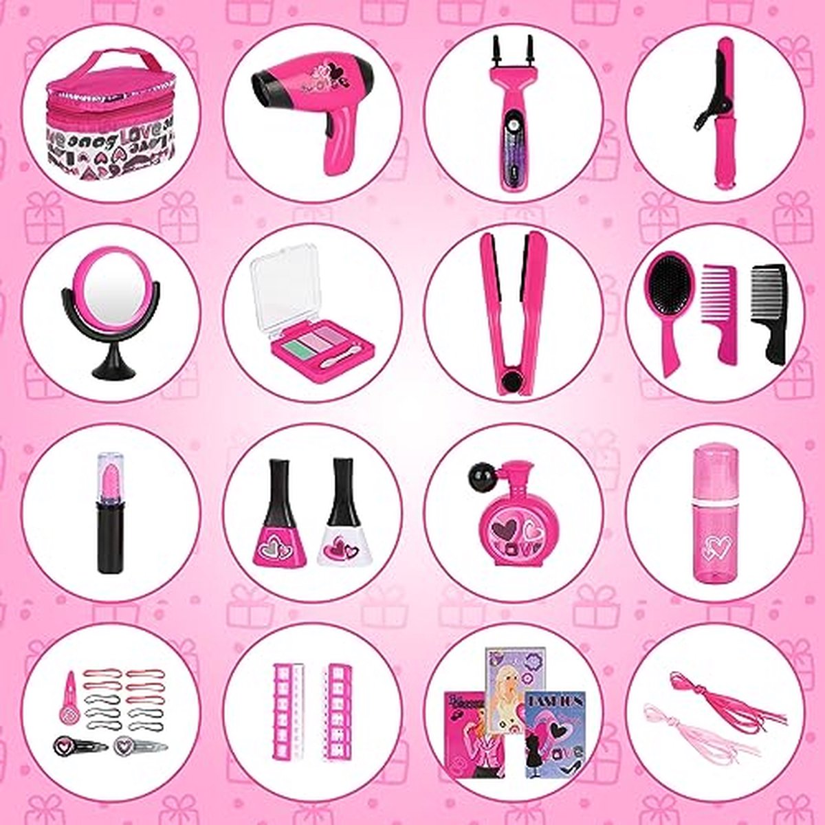 Coiffure Et Maquillage Pour Enfants – Set Salon De Beauté Avec Sèche-cheveux Et Accessoires, Jeu éducatif Dès 4 Ans